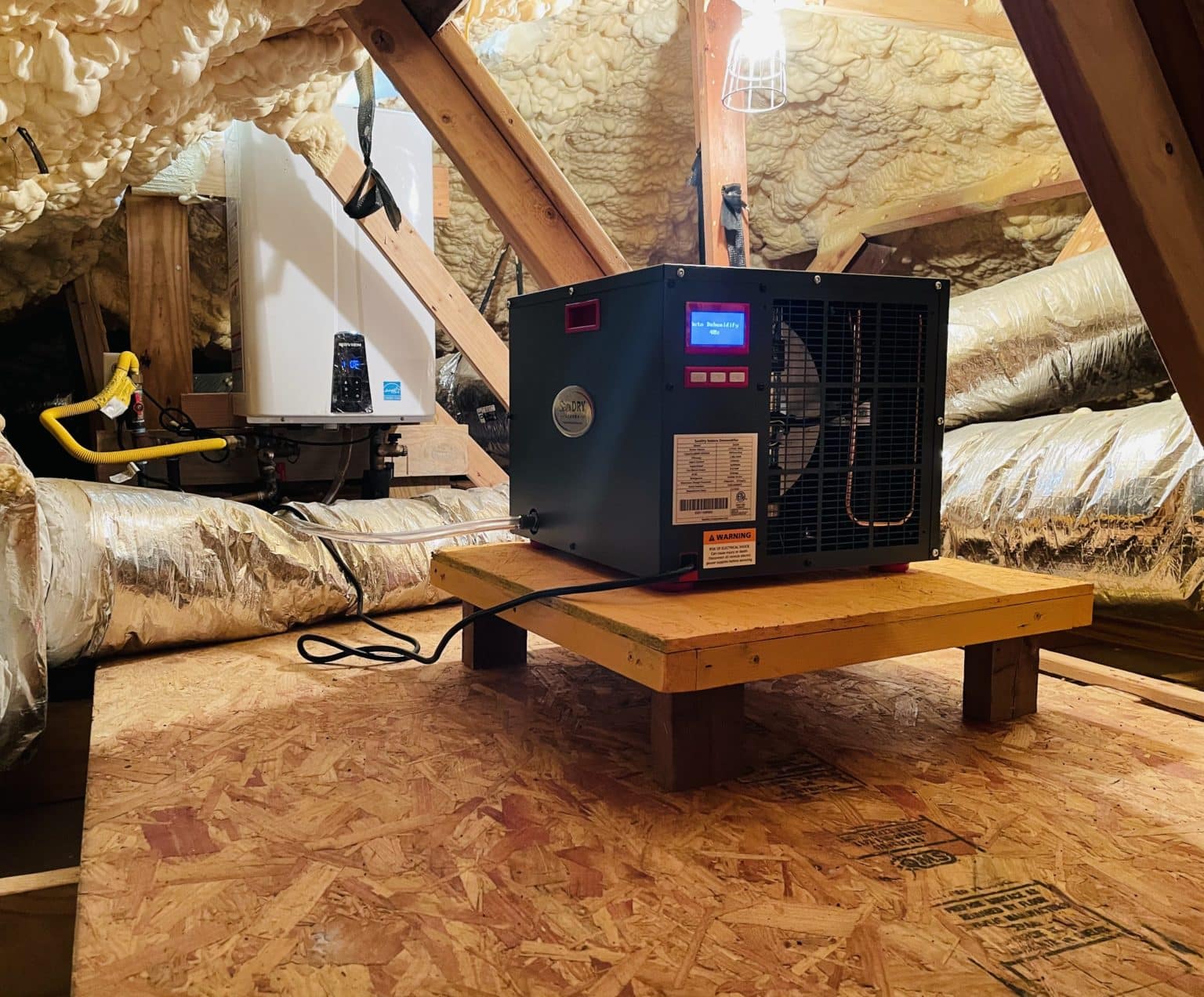 Automatically Manage Humidity With The SaniDry Dehumidifier Installed In The Attic